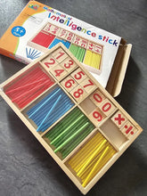 Lade das Bild in den Galerie-Viewer, Montessori Rechenstäbchen in Holzbox