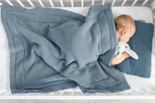 Lade das Bild in den Galerie-Viewer, SET ODEJA IN VZGLAVNIK KNITTED MUSLIN | MODRA