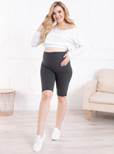 Naložite sliko v pregledovalnik galerije, Nosečniške kratke pajkice Anna - Temno sive