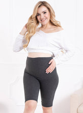 Naložite sliko v pregledovalnik galerije, Nosečniške kratke pajkice Anna - Temno sive