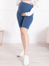 Naložite sliko v pregledovalnik galerije, Nosečniške kratke pajkice Anna - Modre