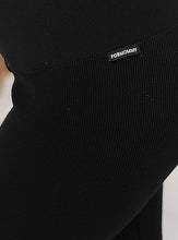 Lade das Bild in den Galerie-Viewer, Gerippte Umstandsleggings Anna | Schwarz