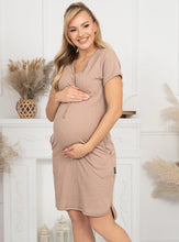 Lade das Bild in den Galerie-Viewer, Nachthemd Mona - Cappuccino