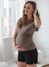 Naložite sliko v pregledovalnik galerije, Nosečniške kratke hlače Milk&Love | Črna