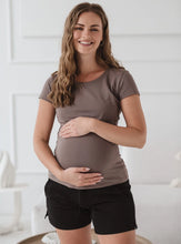 Naložite sliko v pregledovalnik galerije, Nosečniške kratke hlače Milk&Love | Črna