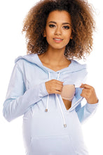 Naložite sliko v pregledovalnik galerije, Nosečniška obleka s kapuco - Baby blue
