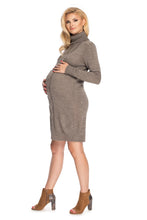 Naložite sliko v pregledovalnik galerije, Nosečniška pletena obleka - Cappuccino