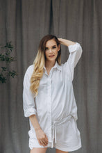 Naložite sliko v pregledovalnik galerije, Nosečniške kratke hlače Latte Mama | Bela