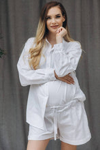 Naložite sliko v pregledovalnik galerije, Nosečniške kratke hlače Latte Mama | Bela