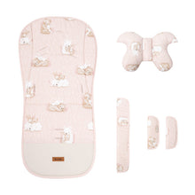 Prenesite sliku u preglednik galerije, Set podloga za kolica Sensillo®️ MUSLIN | Bear and rabbit