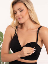 Naložite sliko v pregledovalnik galerije, Nedrček za dojenje Valentina - Črn