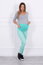 Naložite sliko v pregledovalnik galerije, Hlače za nosečnice - Mint