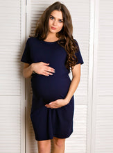 Lade das Bild in den Galerie-Viewer, Nachthemd Kamila - Dunkelblau