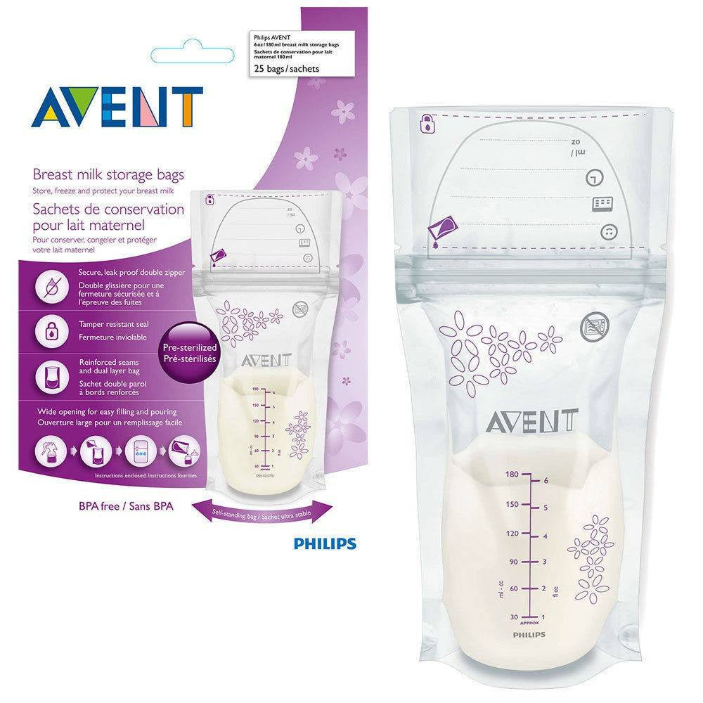 AVENT® Muttermilch-Aufbewahrungsbeutel – 180 ml (25 Stück) –