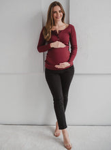 Prenesite sliku u preglednik galerije, Elegantne hlače za trudnice GraceFit - Crne 
