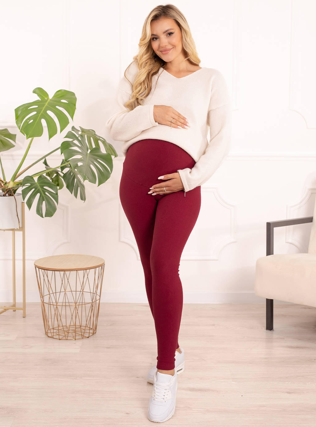 ❄️TERMO nosečniške pajkice - Bordo