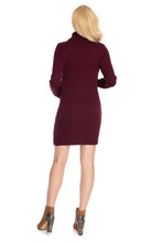 Naložite sliko v pregledovalnik galerije, Nosečniška pletena obleka - Bordo
