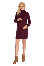 Naložite sliko v pregledovalnik galerije, Nosečniška pletena obleka - Bordo
