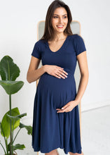 Prenesite sliku u preglednik galerije, Trudnička haljina Mommy Chic - Navy
