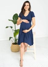 Prenesite sliku u preglednik galerije, Trudnička haljina Mommy Chic - Navy
